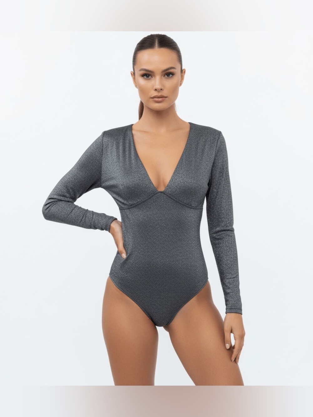 Women’s Long Sleeve Body Suit~~Sz Small~~ Sincerely Jules~~NWT~~❤️Shimmery~~